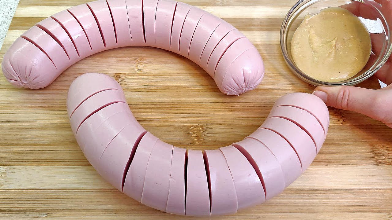 Как приготовить вкусную еду для семьи, простой рецепт с колбасой на ужин #100