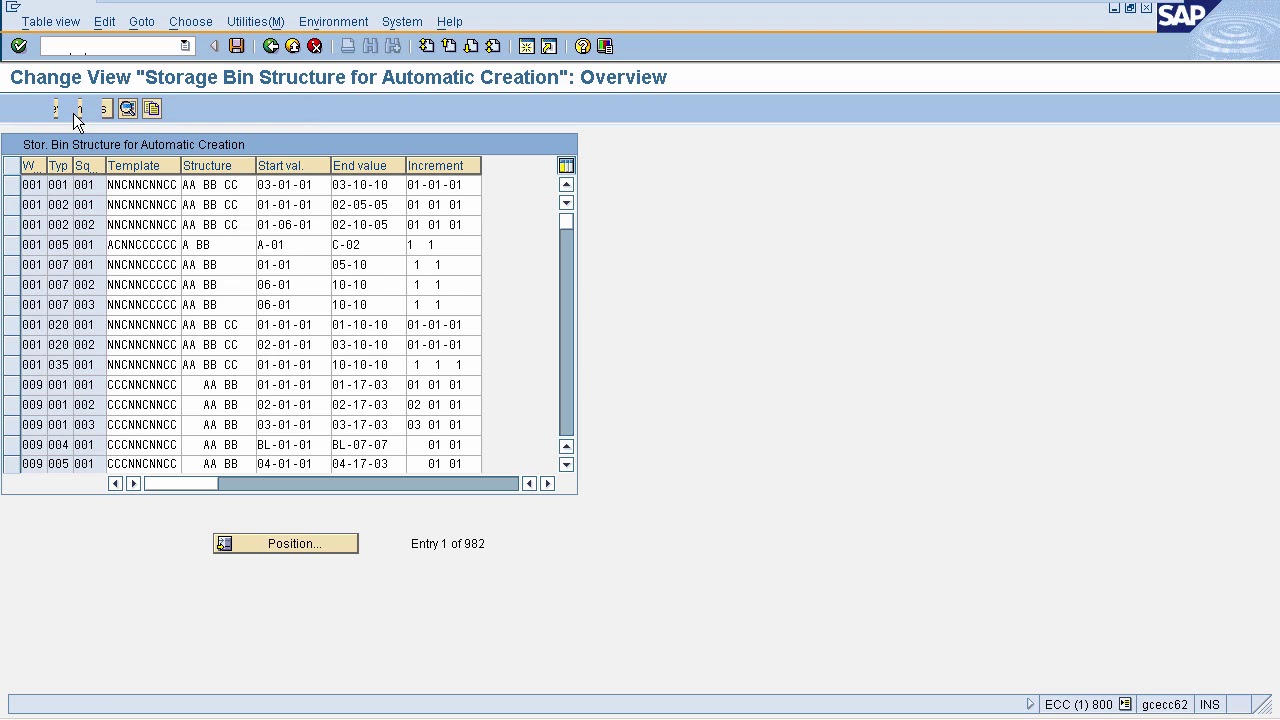 SAP WM - Storage Bins