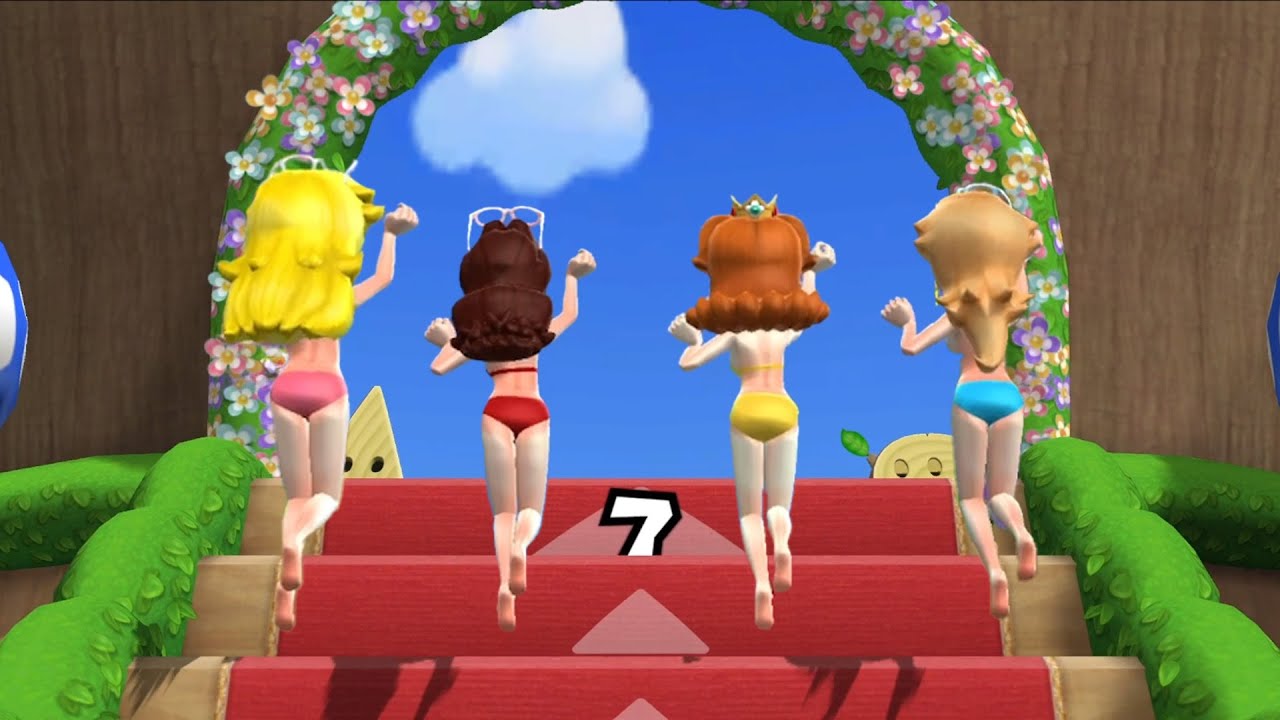 All Princesses in Bikini Costumes! Step It Up & Boss Rush – Mario Party 9