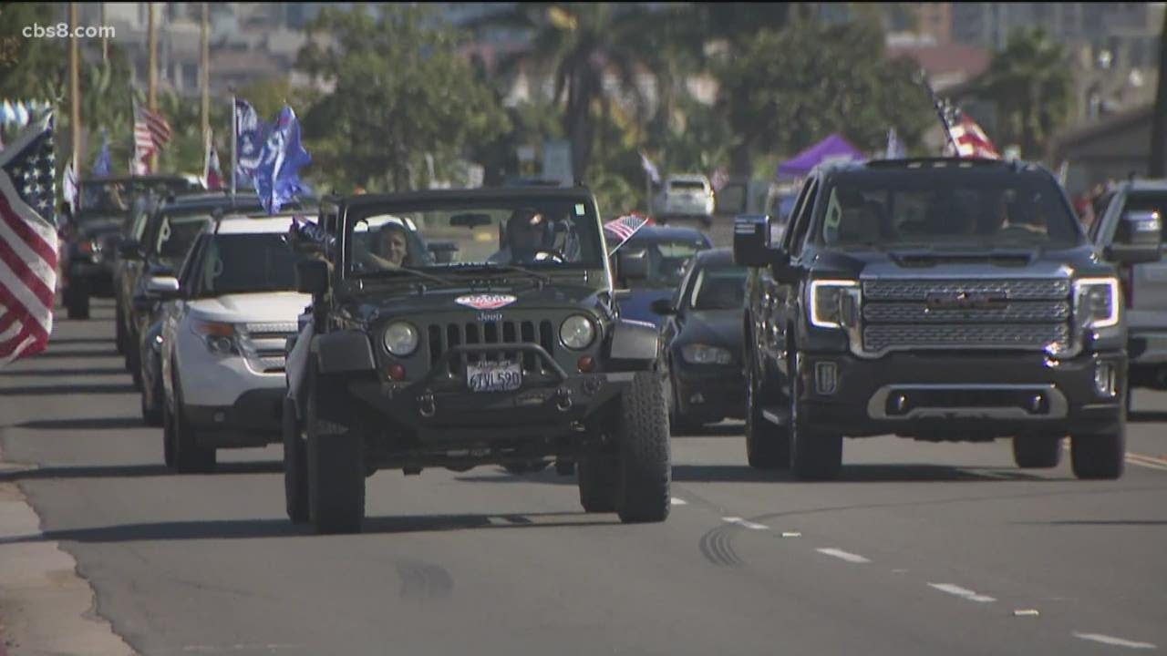 Boat parade and 'Trump train' go through San Diego voicing support for Pres. Trump