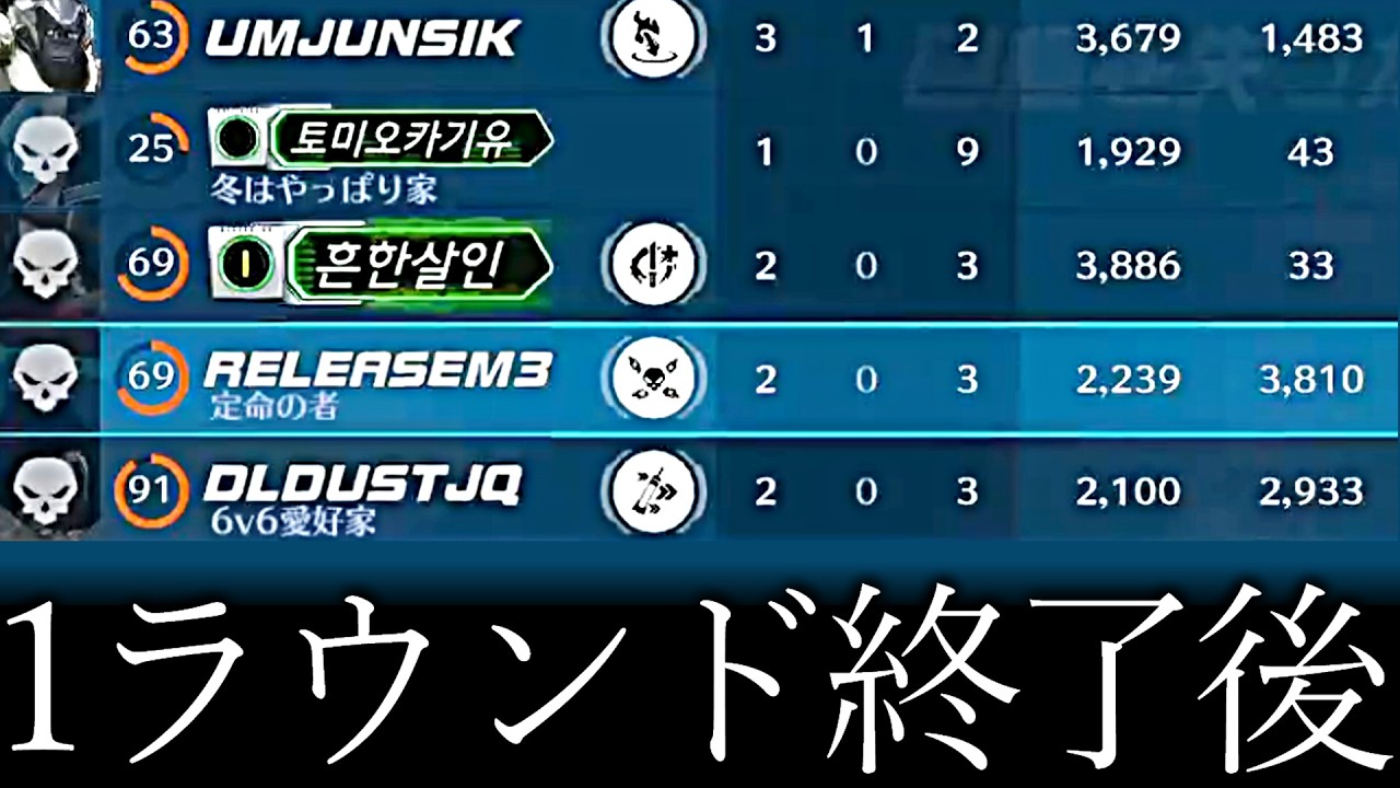 1ラウンド終了してこの戦績…諦めている人いませんか？【オーバーウォッチ】