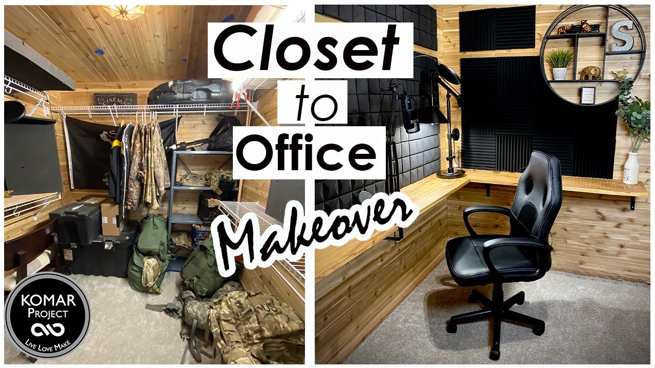 I Transformed my CLOSET into a Studio OFFICE /// Closet to Office Makeover!!