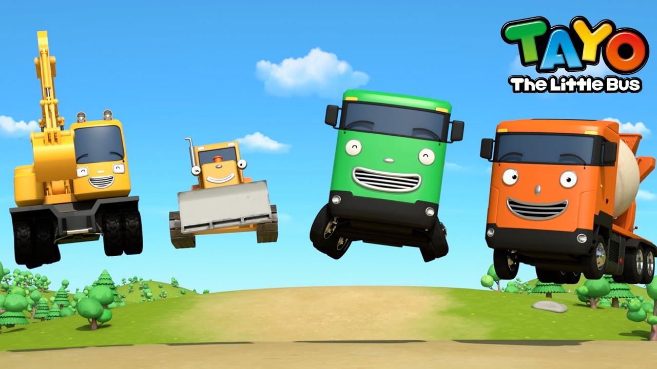 *NEW* Wheels on the Strong Heavy Vehicles l Vehicle Songs for Kids l Tayo the Little Bus