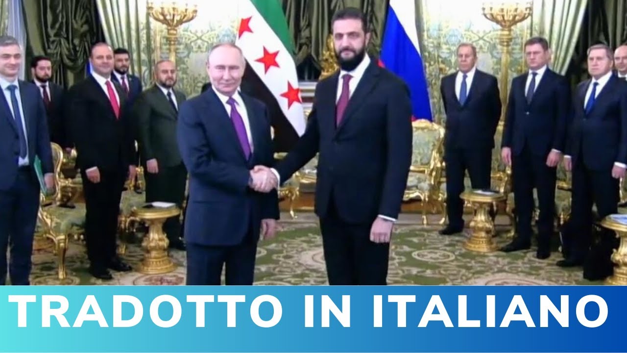 Russia–Siria, Putin riceve Ahmed al-Sharaa a Mosca: ricostruzione e integrità territoriale