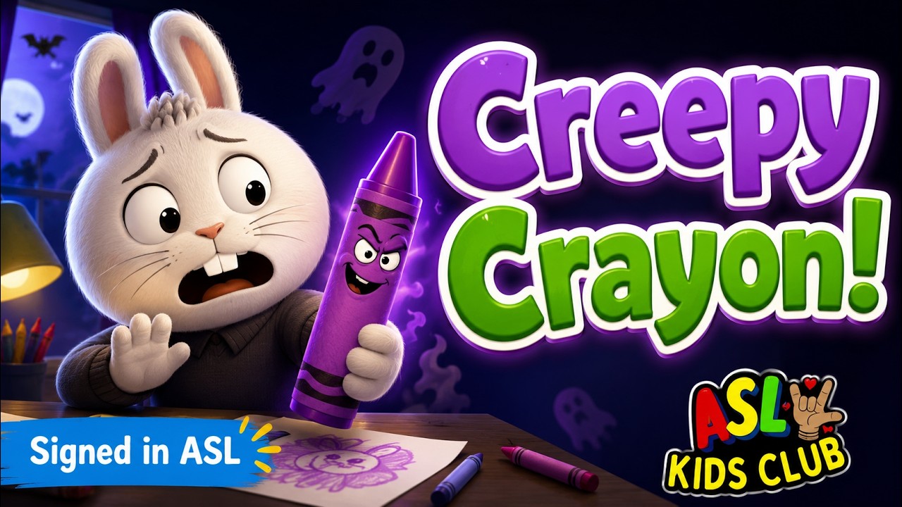 ASL Storytime for Kids: The Creepy Crayon (Signed & Spoken English)