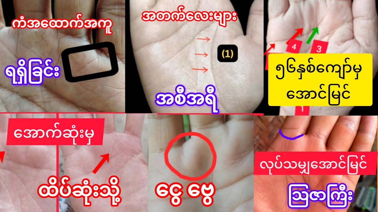 အောက်ဆုံးမှ ထိပ်ဆုံးရောက်ထိ ချမ်းသာမည့်လက္ခဏာနှင့် အသက်လမ်းကကံအတက်လမ်းများ....