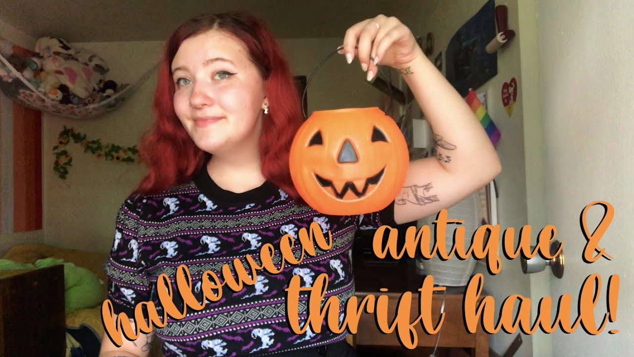 Halloween Antique & Thrift Haul! || Thrifting Vintage