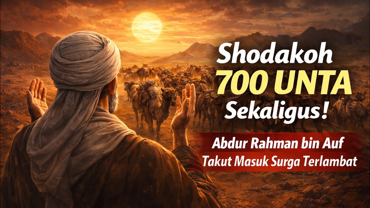 Shodakoh 700 Unta Sekaligus! Abdur Rahman bin Auf Takut Masuk Surga Terlambat.