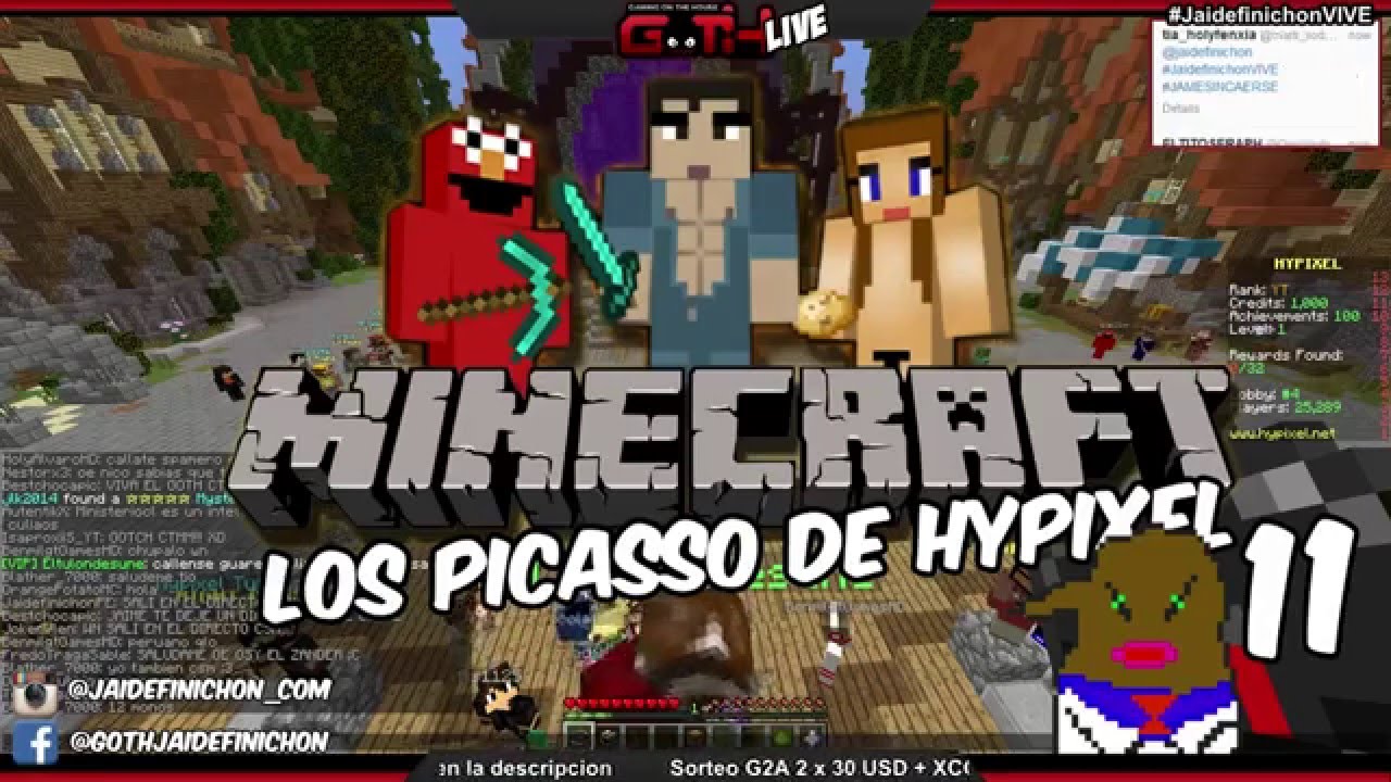 LOS PICASSO DE HYPIXEL #12 #JaidefinichonVIVE Minecraft en Español - GOTH