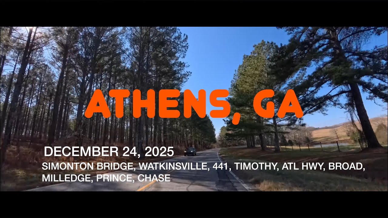 ATHENS, GEORGIA - DECEMBER 24, 2025 - SIMONTON BRIDGE, WATKINSVILLE, 441, TIMOTHY, MILLEDGE, PRINCE