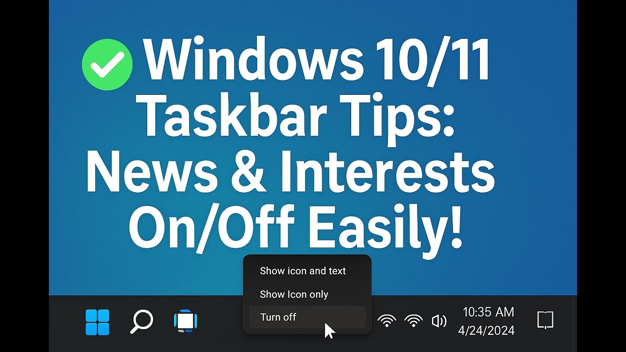 Windows 10/11 Taskbar Tips: Learn News & Interests On/Off Easily!