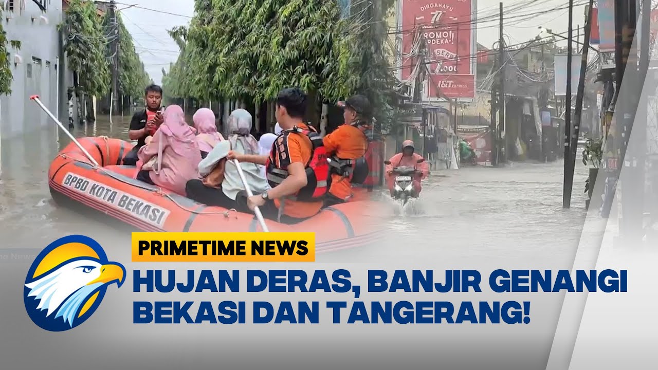 Banjir Terjang Bekasi dan Tangerang, Jalan Terendam dan Aktivitas Warga Terganggu! | Primetime News