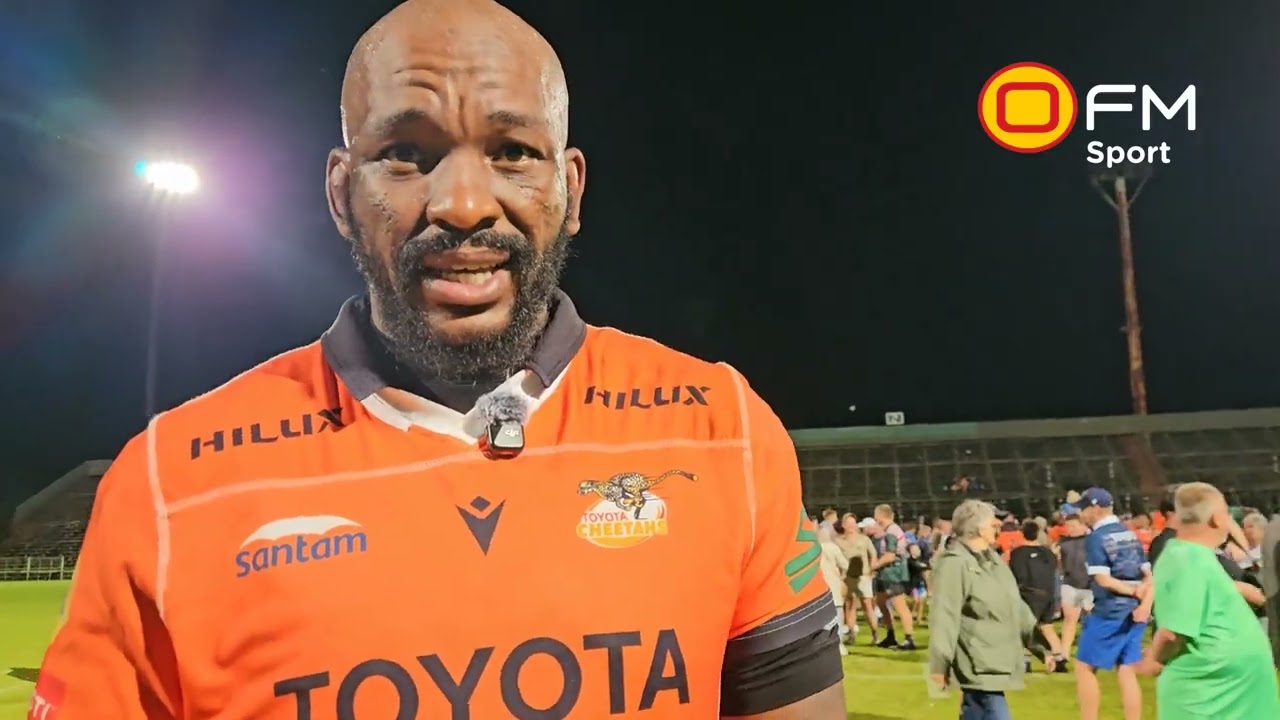 Victor Sekekete reacts after Cheetahs’ big SA Cup win over Leopards