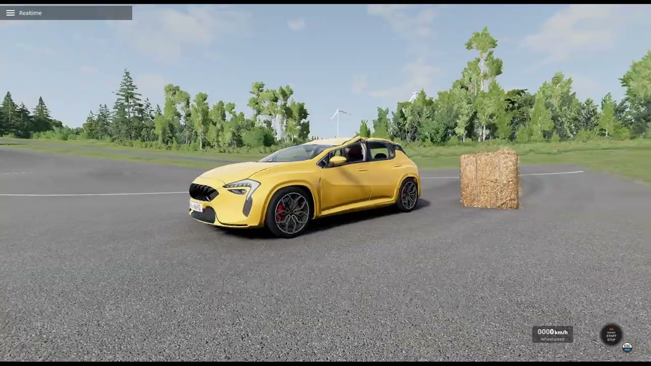 Haybale "moose" crash test - BeamNG Drive | Crash Nation