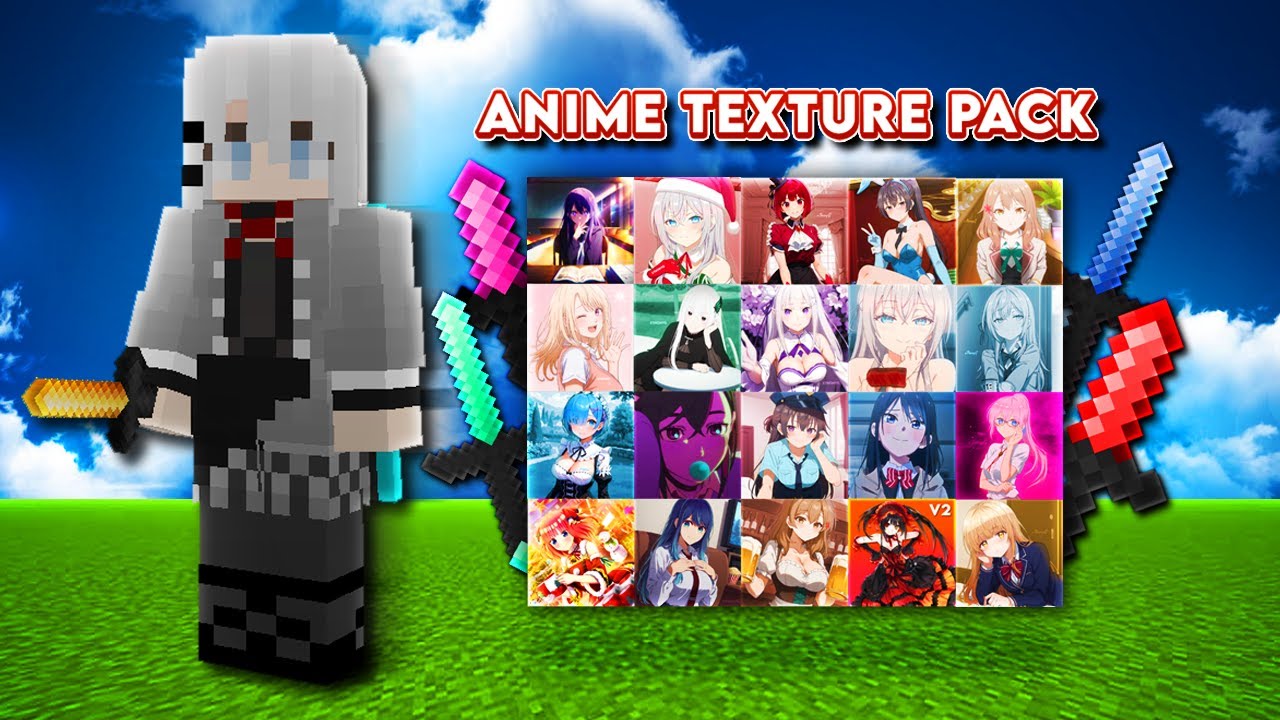 TOP 20 ANIME MINECRAFT BEDWARS TEXTURE PACK JAVA & BEDROCK