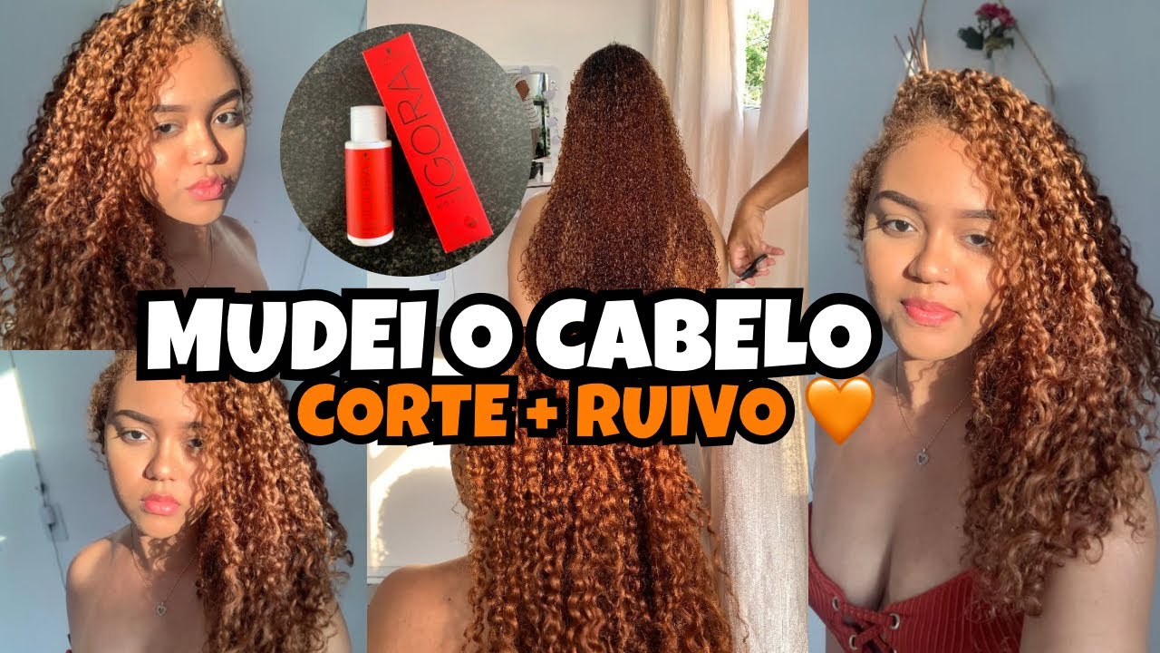 VLOG: CORTEI MEU CABELO CACHEADO + REALCEI MEU RUIVO EM CASA SEM DESCOLORIR 🧡✂️