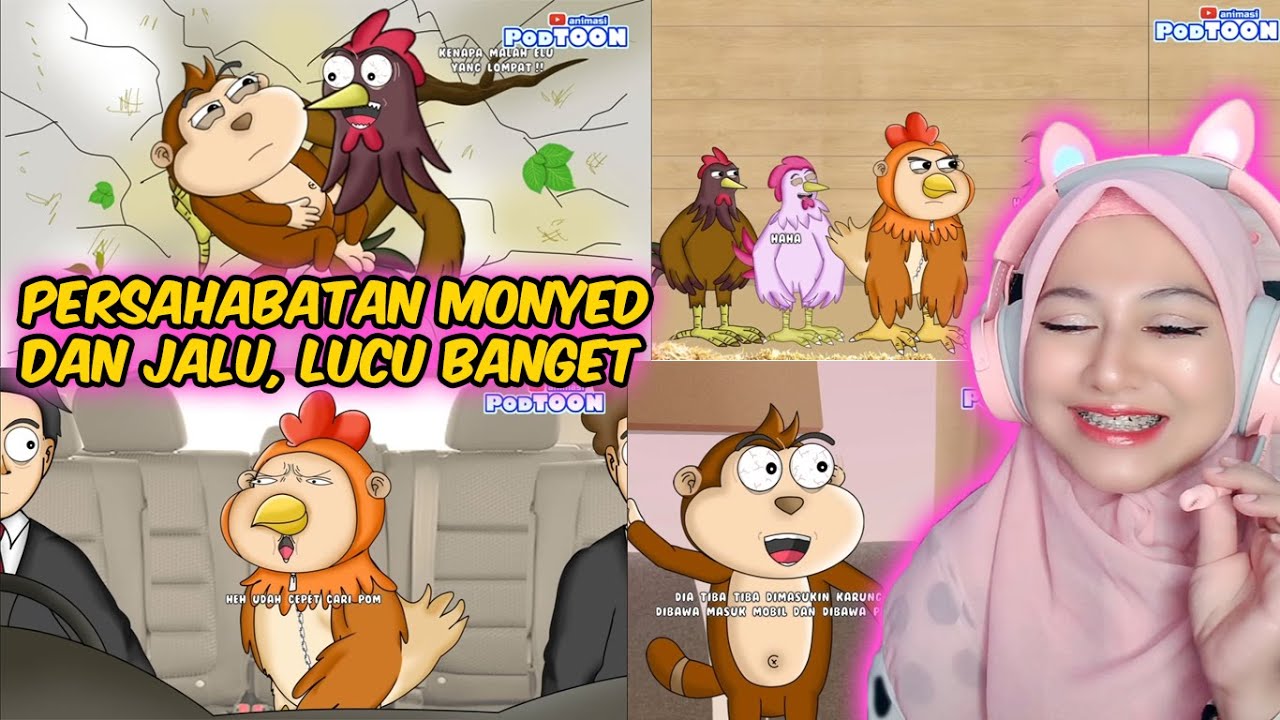REACTION ANIMASI PODTOON - PERSAHABATAN MONYED DAN JALU 1-4