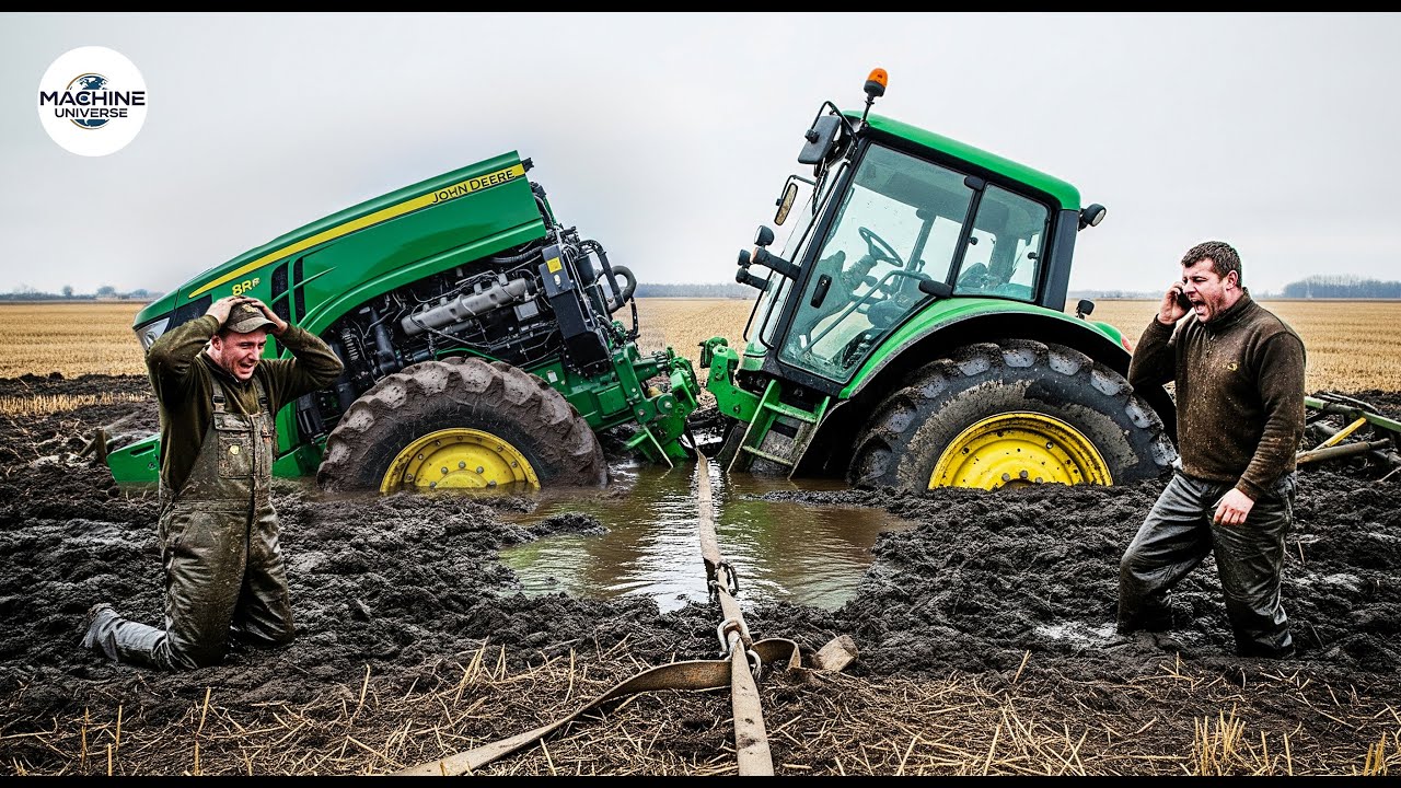 Unbelievable Tractor Stuck in Mud Moments | Extreme Heavy Equipment fails #32