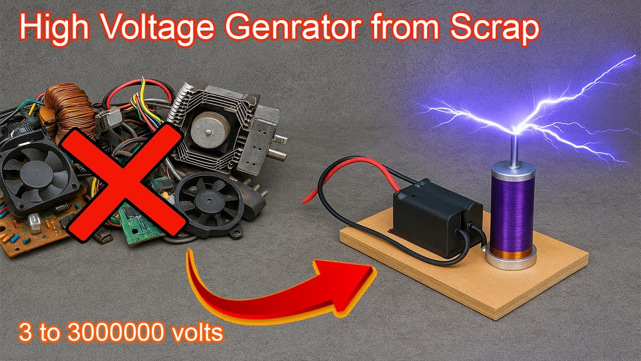 High Voltage Generator from Scrap, New Tech Idea