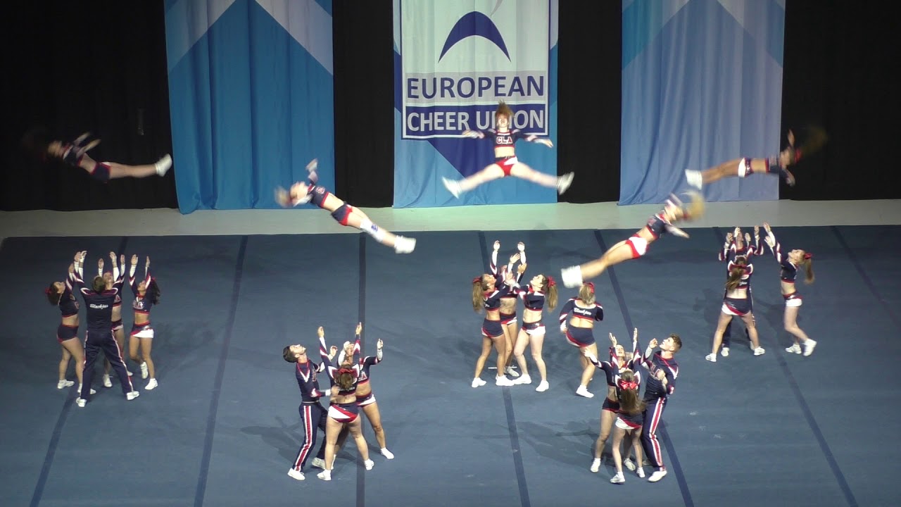 BELGIUM CEERLEADER ACADEMY ANTWERP CLA BLACKJAX Senior Cheer Coed Elite at ECU 2018