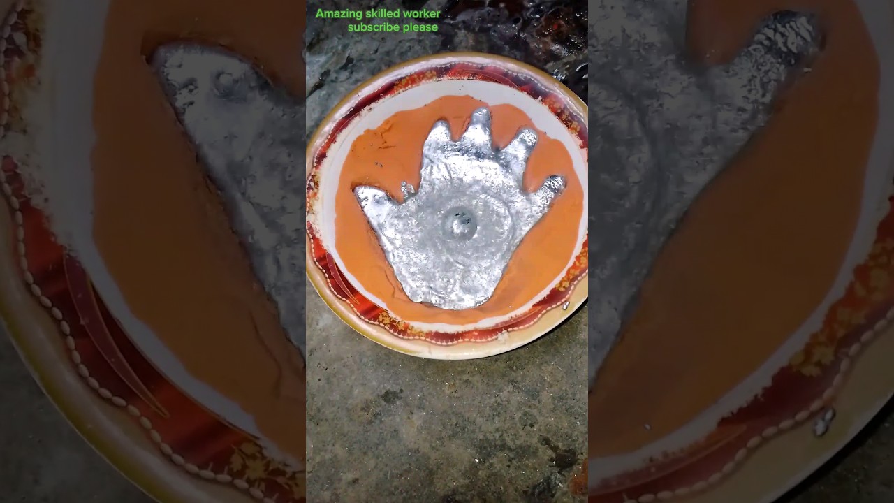 Hand casting experiment on kinetic sand#viral #kineticsand #amazingskilledworker