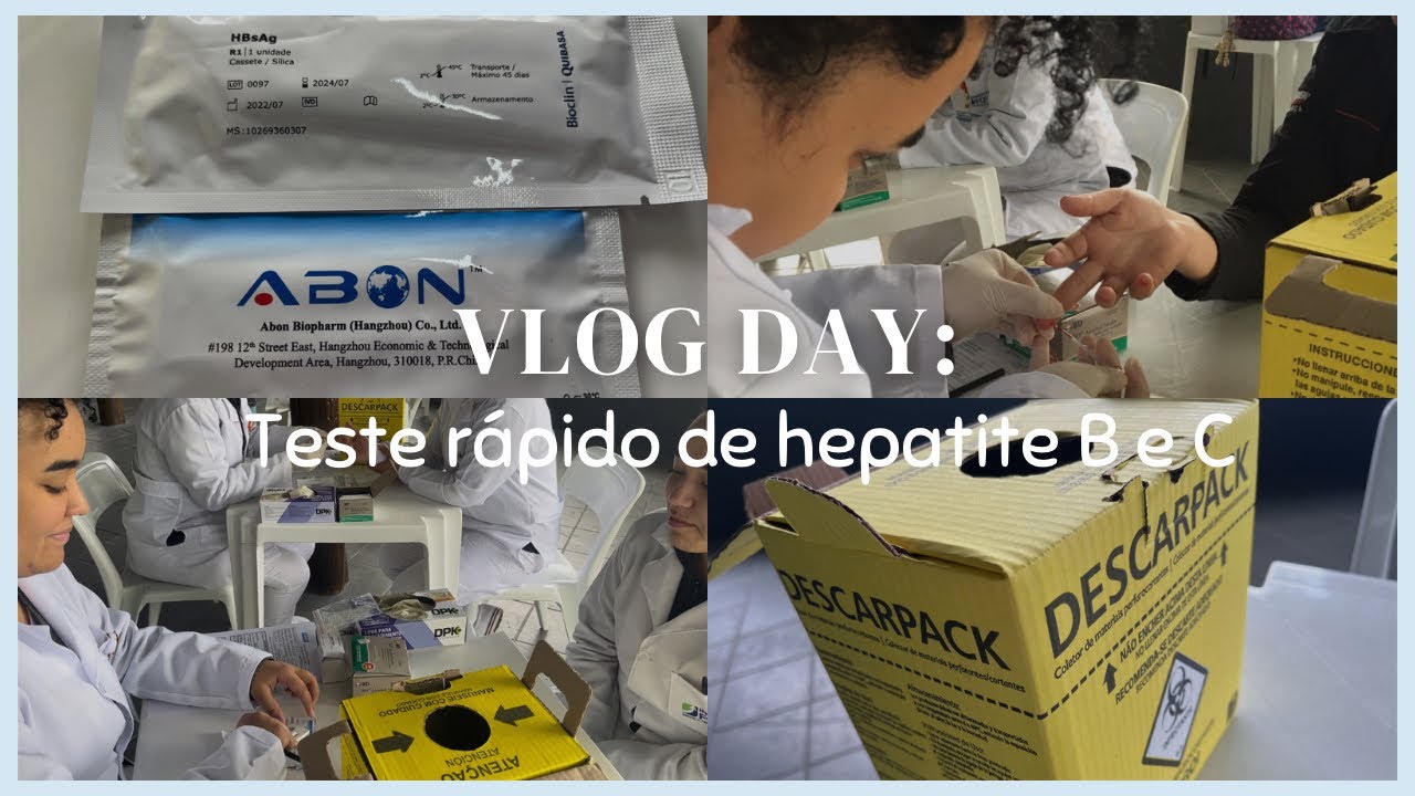 VLOG: Estágio técnico em enfermagem | Campanha e teste de hepatite B e C