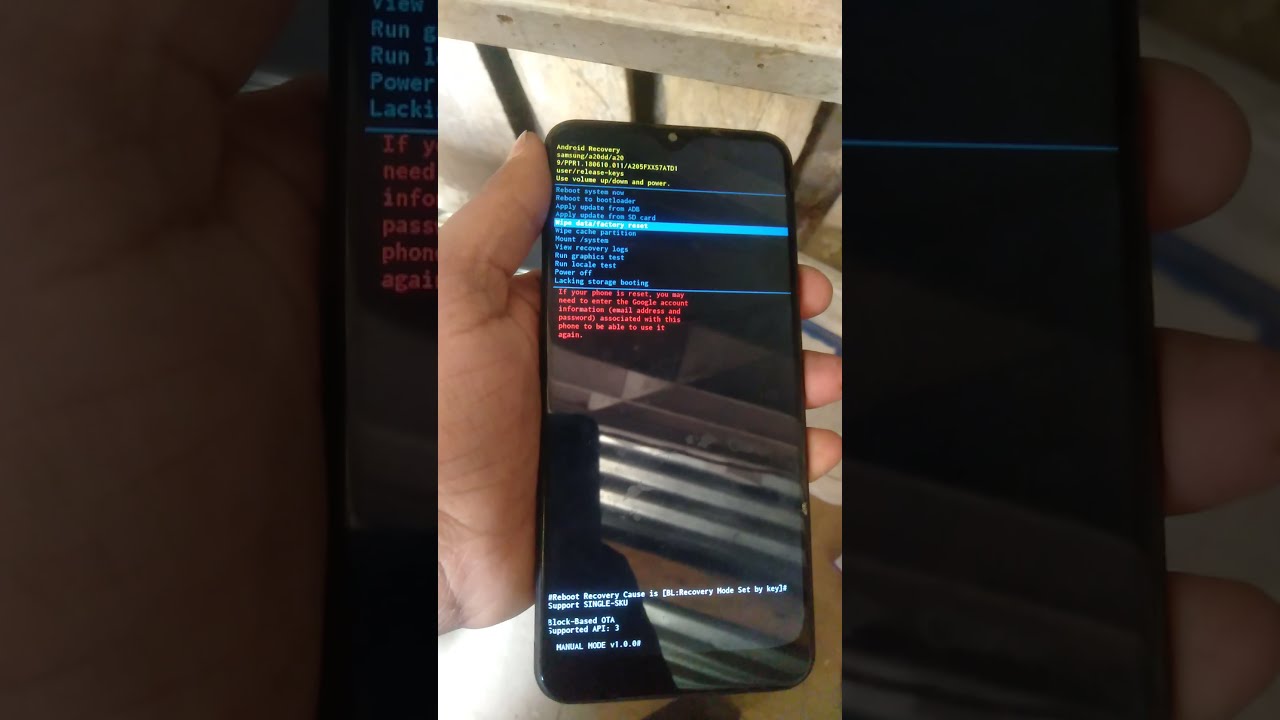 Samsung a20 automatic recovery mode solution  100%