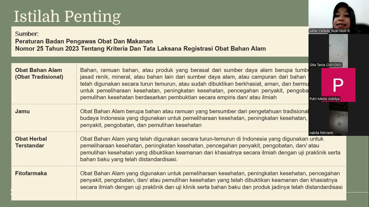 Praktik OT Pengenalan Jamu Reg 2024