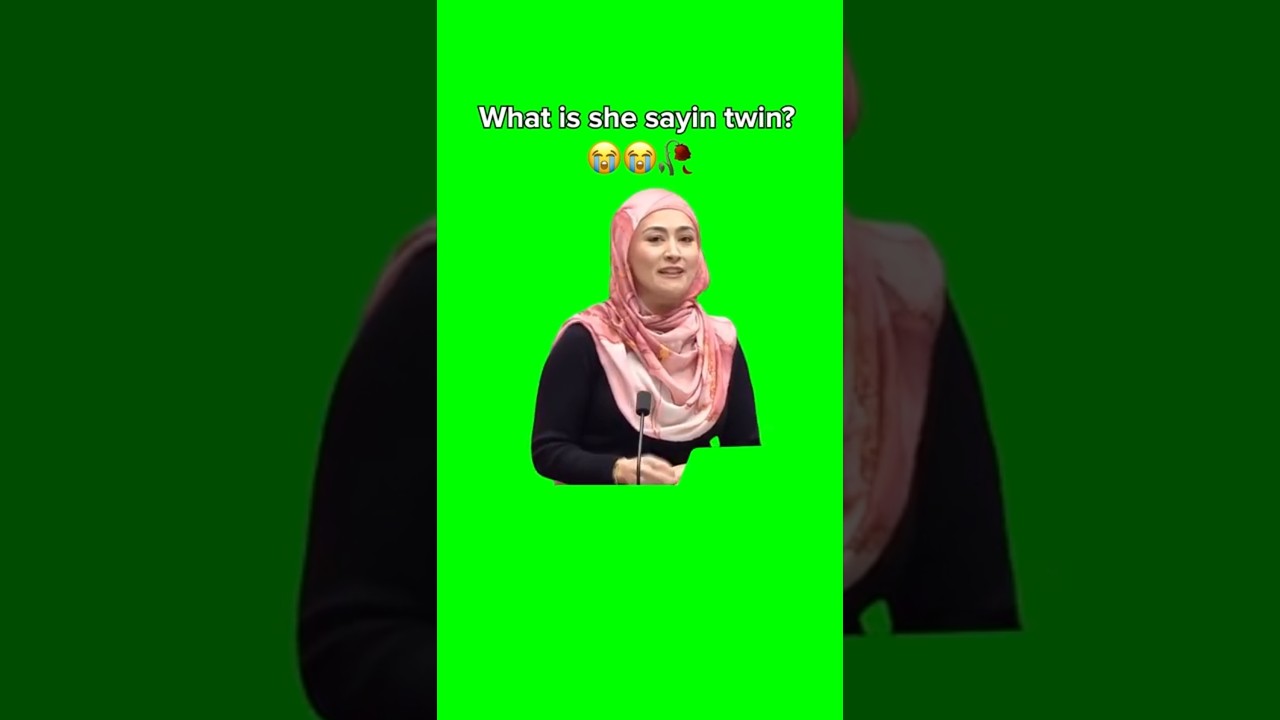 Australian Brainrot Parliament Speech meme - Green Screen - Fatima Payman