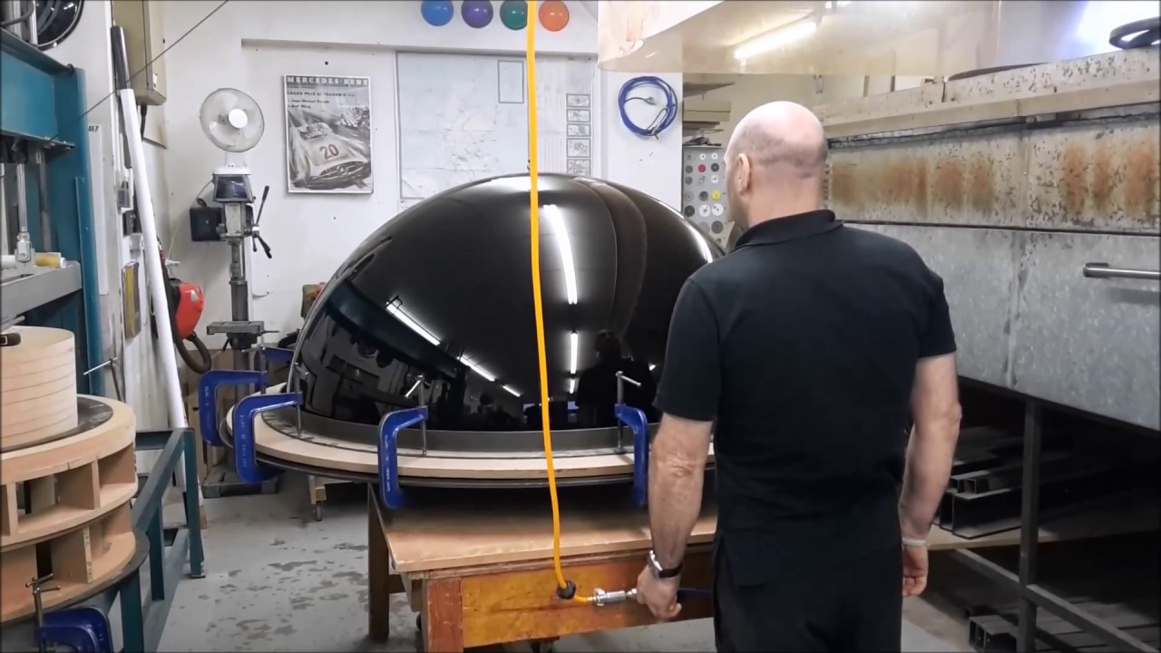 Perspex 1400mm Black Acrylic Blow Moulded Hemisphere Dome, Plexiglas