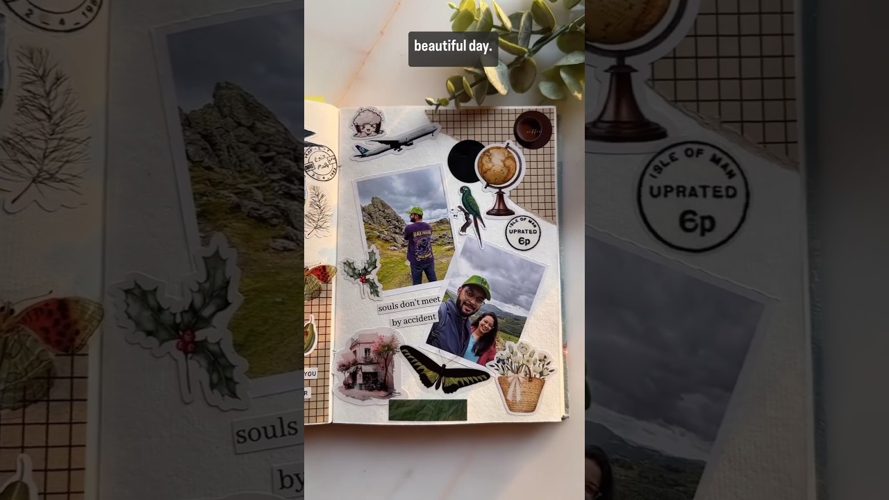 Capturing memories in journal spreads 🫶🏻 #shorts#memories#journalspread