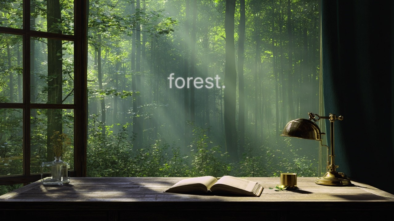forest. | Calm Forest Morning Ambient Piano Music for Focus & Study