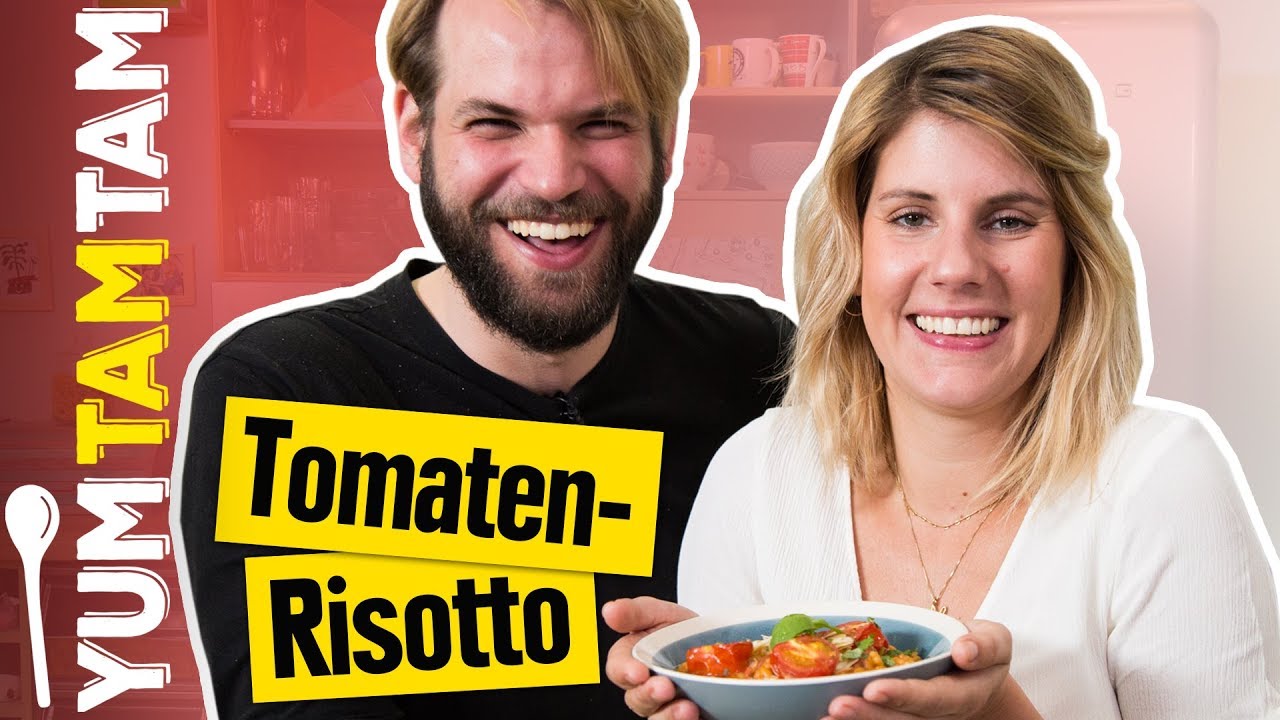 TOMATEN-RISOTTO // Leckeres Risotto mit Ofentomaten & Mandeln // #yumtamtam