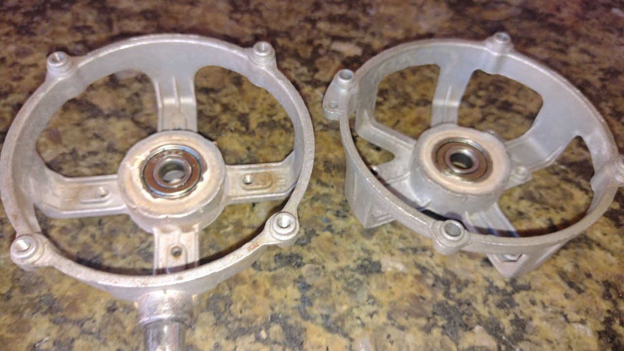 Adaptação de rolamentos com cano de pvc em ventiladores.