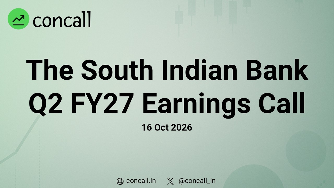 The South Indian Bank Q2 FY27 Earnings Conference Call | Concall.in