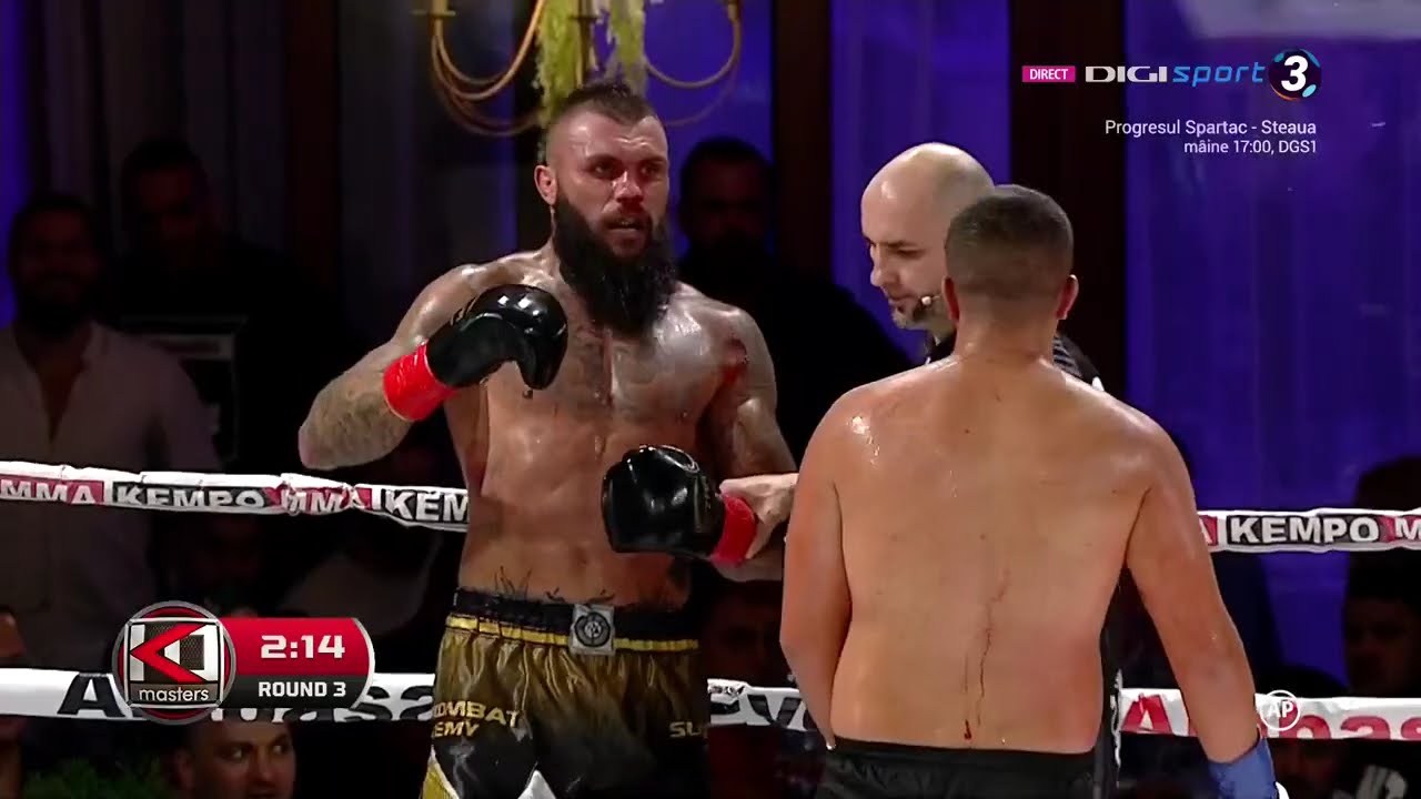 Ce luptă! Gladiatorul Ristea îl bate pe Balli din Glory, dar turcul dă semne de revenire