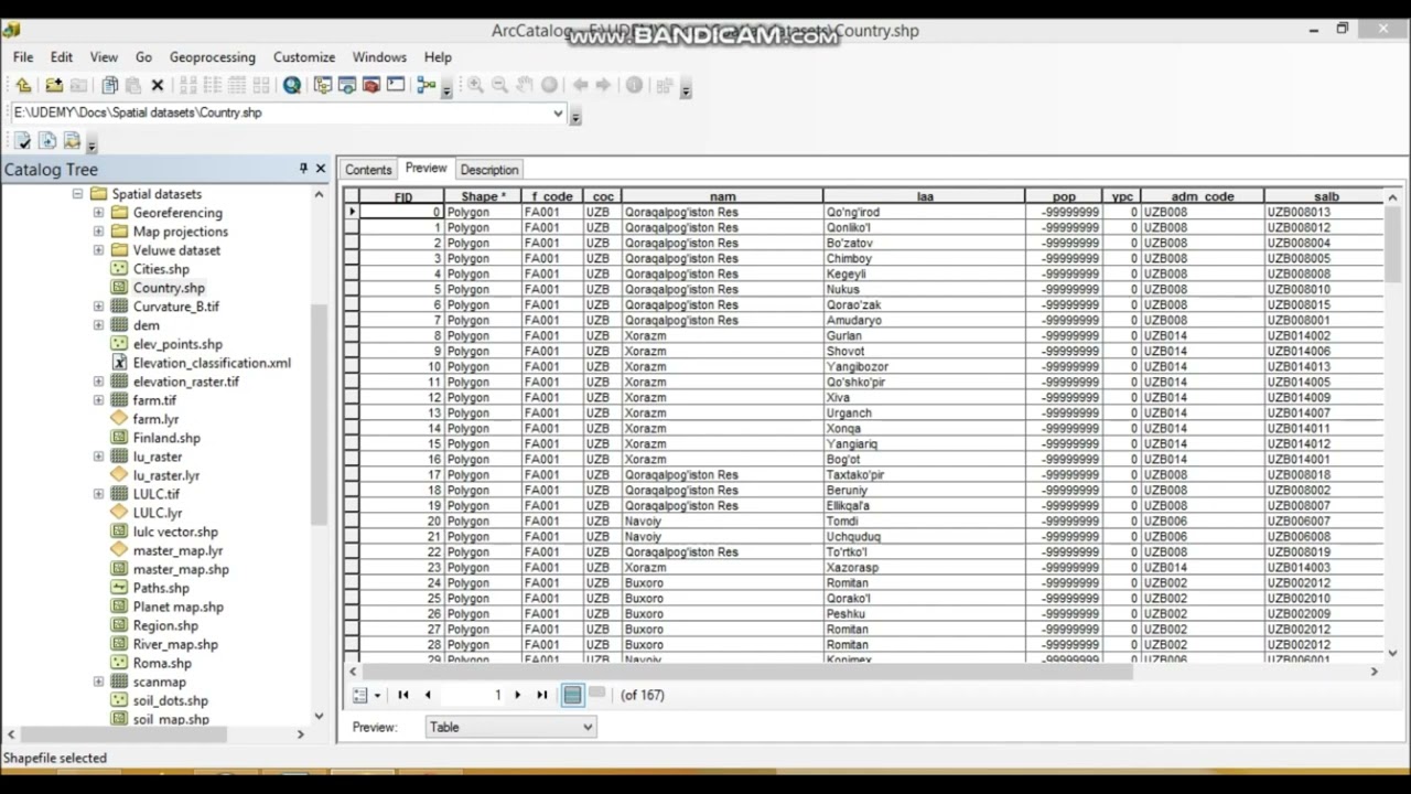 Working with ArcCatalog Tutorial