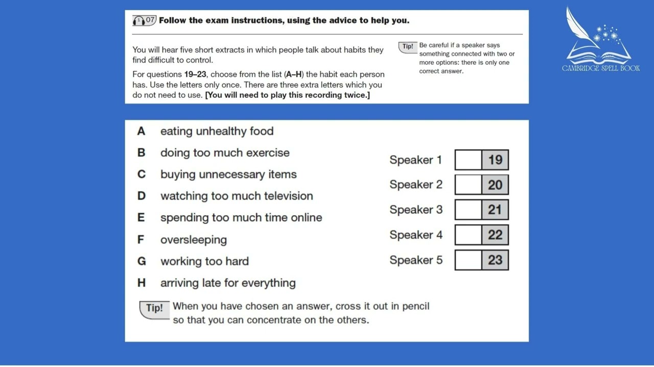 Cambridge First Certificate (FCE) B2 Exam - Trainer Practice - Test 1 I Listening Part 3