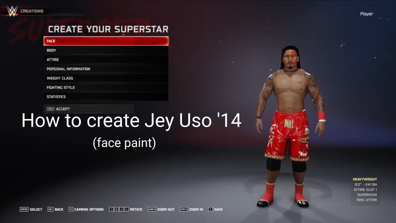 How to create Jey Uso '14 in WWE 2K25 (offline)