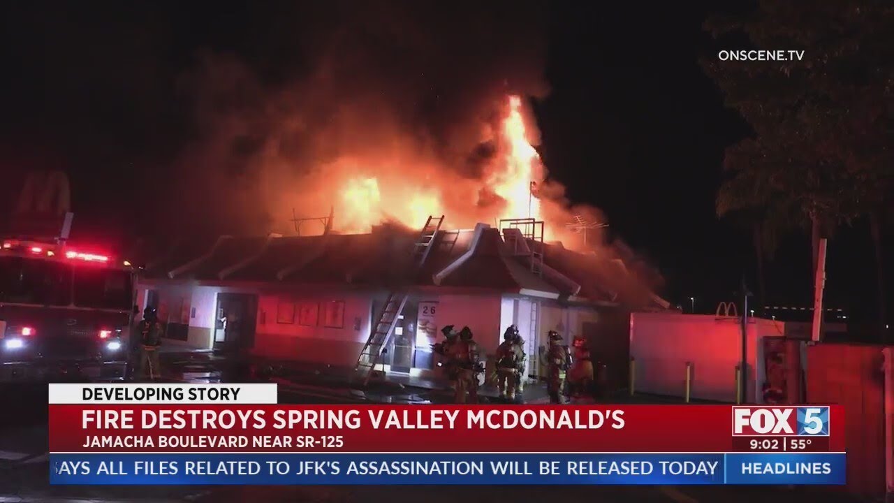 Fire destroys Spring Valley McDonald's