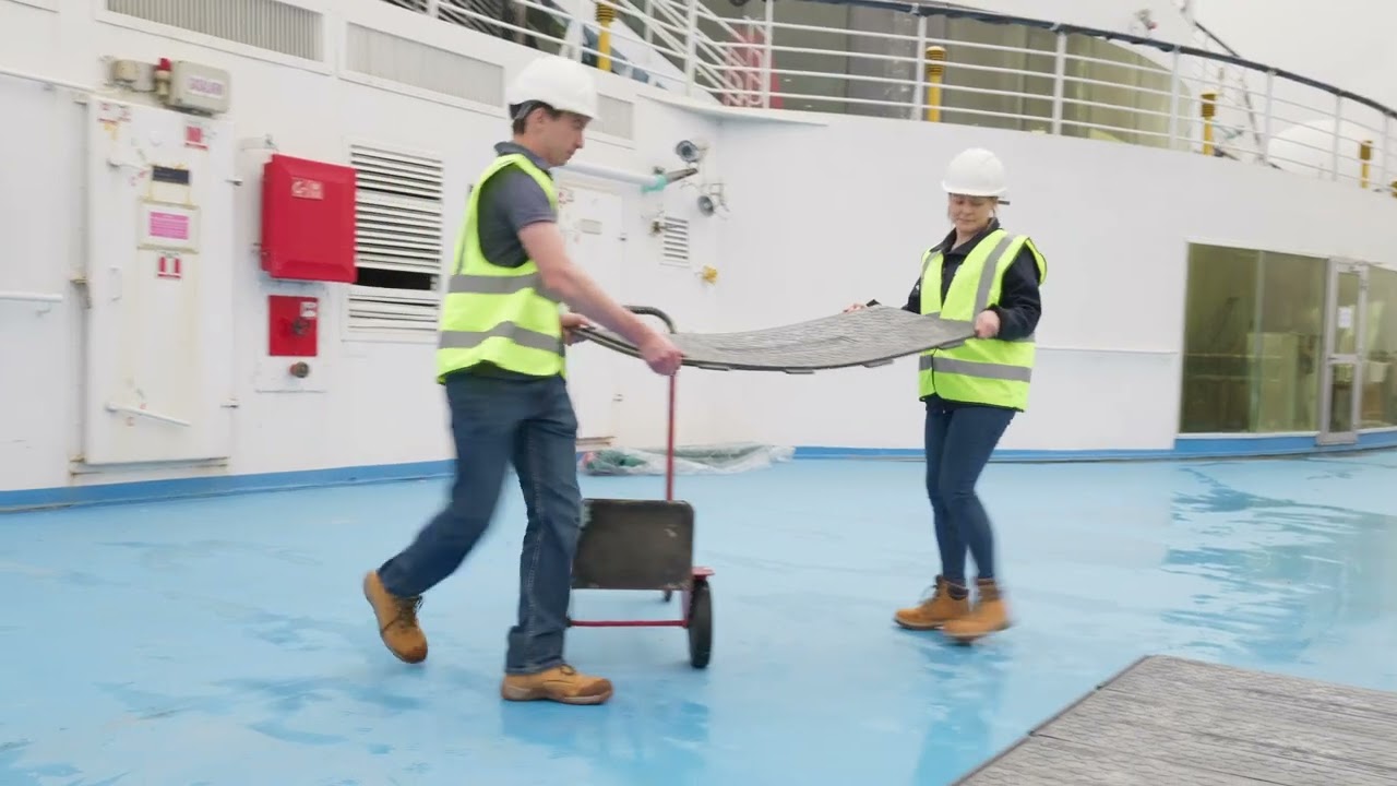 Create Safe, Non-Slip Walkways During Cruise Ship Construction | PROGUARD® Site Matting
