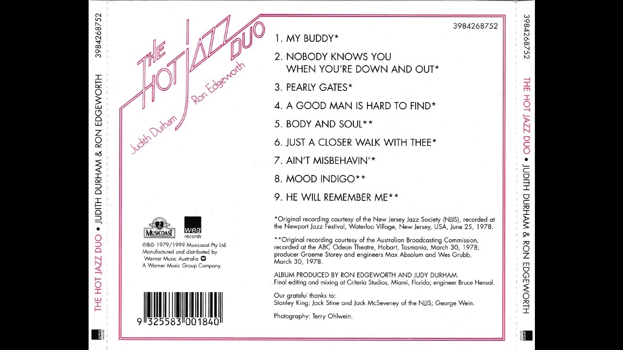 A Good Man Is Hard To Find / Judith Durham & Ron Edgeworth [The Hot Jazz Duo(1979) 4/9]