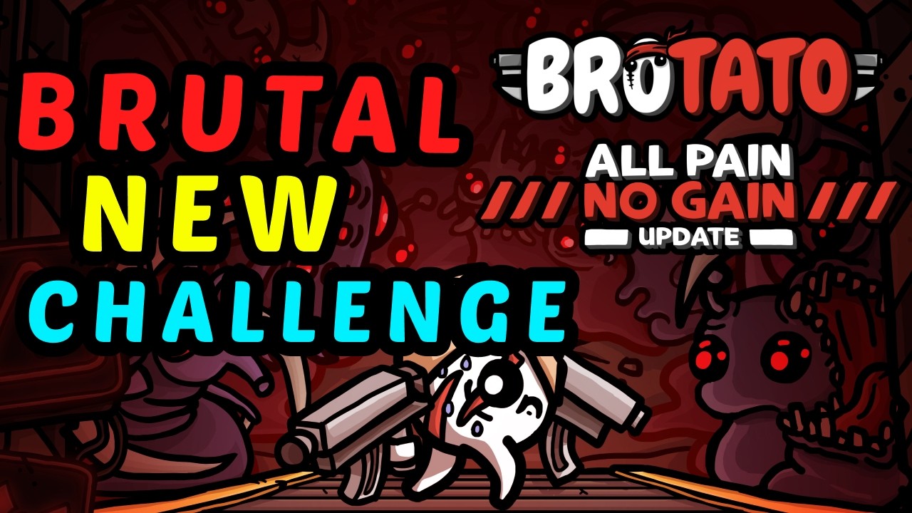 NEW UPDATE: Entering NIGHTMARE MODE - Brotato All Pain No Gain Update