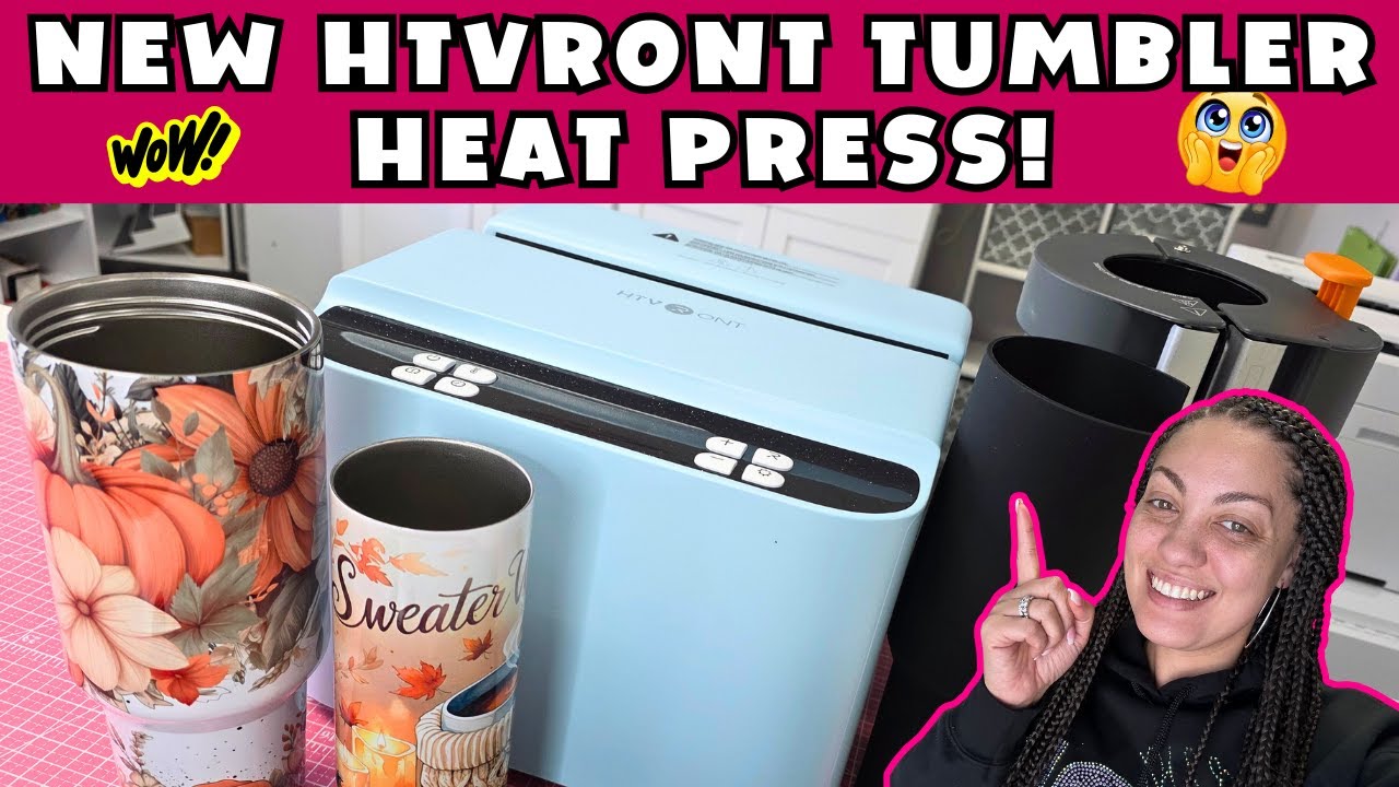 NEW HTVRONT TUMBLER PRESS A200 | SUBLIMATION TUMBLERS FOR BEGINNERS | 20oz SKINNY TUMBLERS