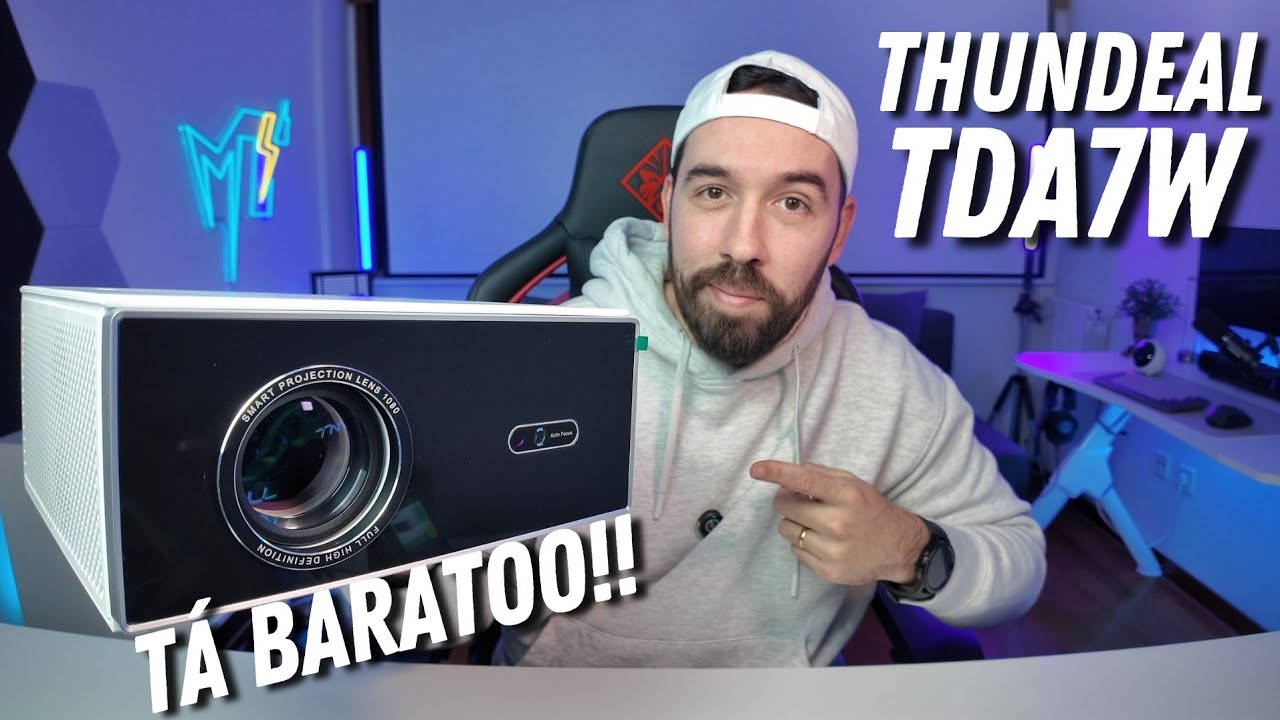 PROJETOR FULLHD COM ÓTICA SELADA - THUNDEAL TDA7W COM PREÇO TOP