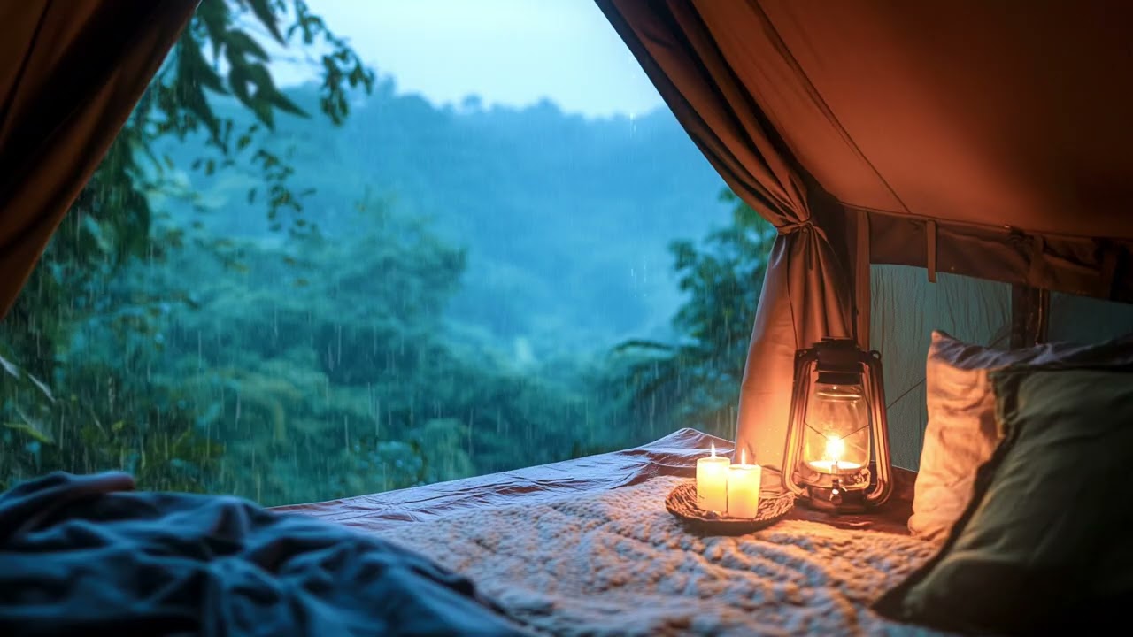 Camping Rain Sounds ⛺ | Cozy Camping Rain Ambience