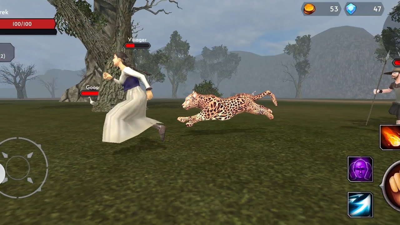 Leopard hunting woman #Leopard #gaming #simulator 