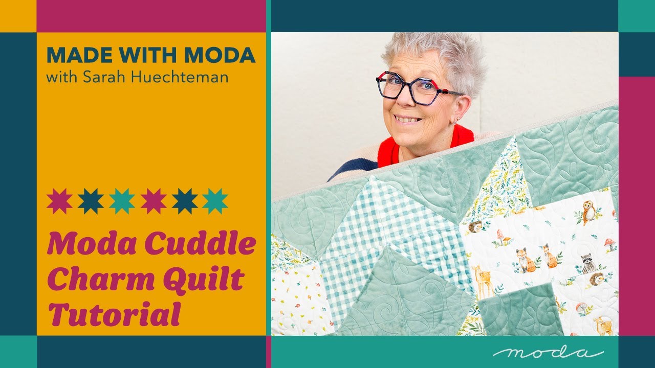 Урок по пошиву лоскутного одеяла Moda Cuddle Charm | Шитье с использованием ткани Shannon Cuddle ...