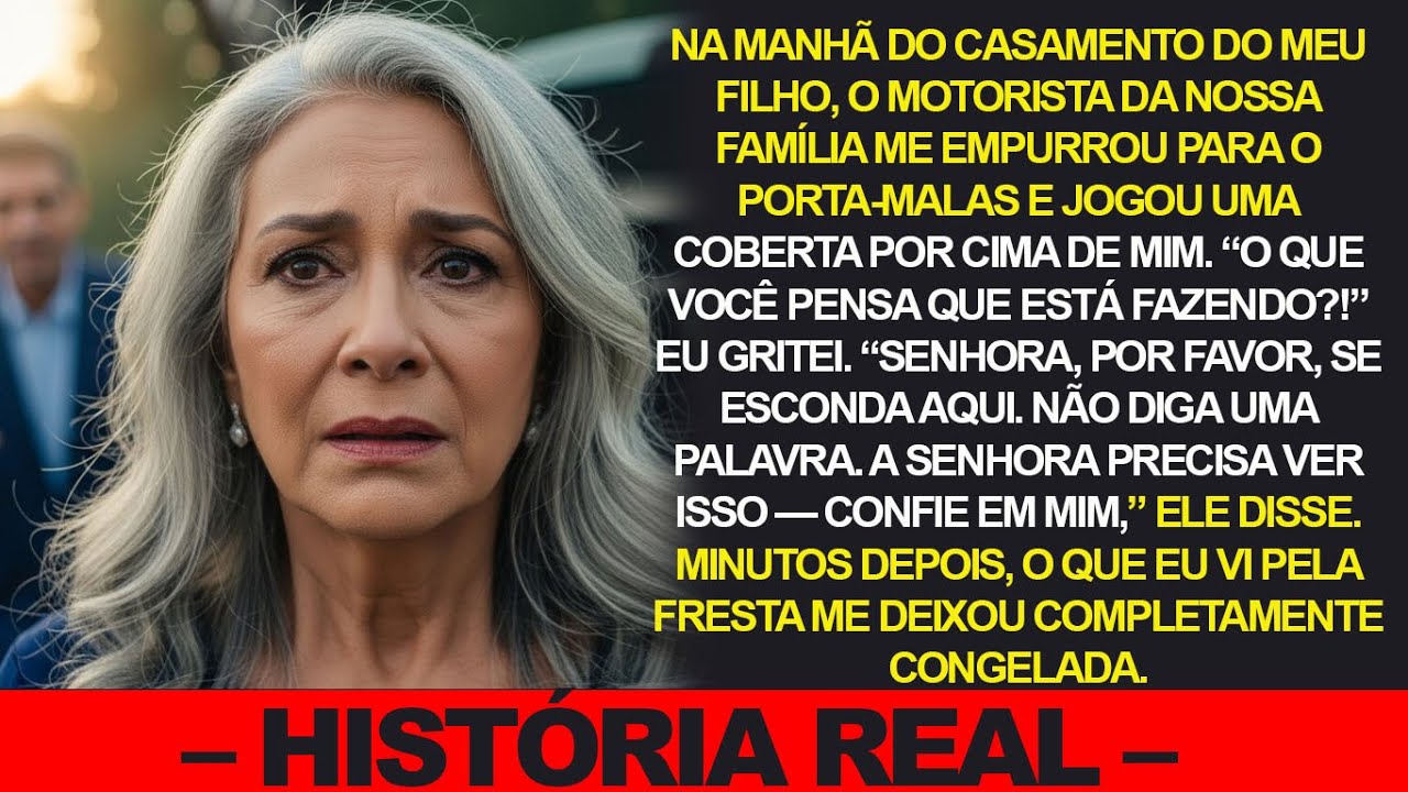 Se esconda no porta-malas,” disse o motorista da família na manhã do casamento do meu filho — o qu..