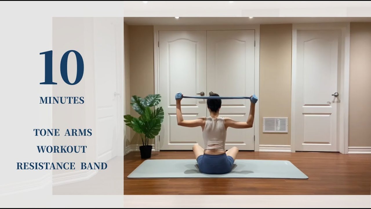10 MIN Model arm & shoulders workout with resistance band ,fix posture, fix neck hump & forward head